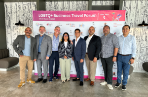 Imagen de los representantes de +Voces, IGLTA, Coltur y LlamaTrip en encuentro sobre turismo LGBT+ en Perú y promoción del turismo inclusivo