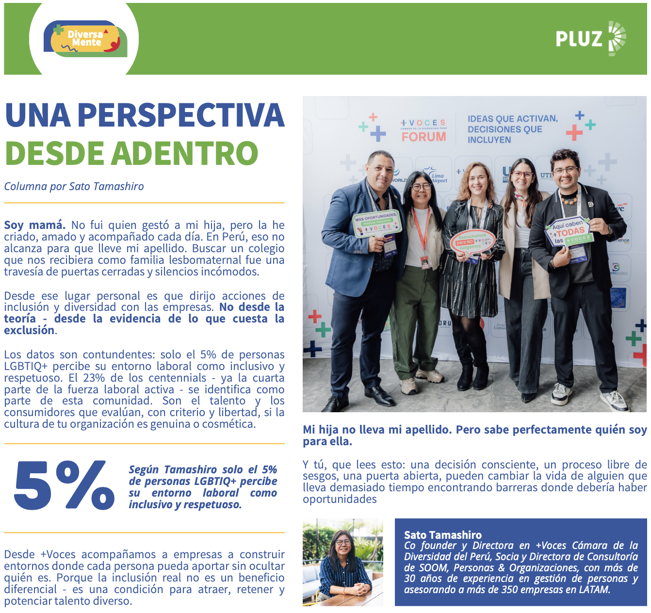 La diversidad también se lee: +Voces en la primera edición de +Diversamente